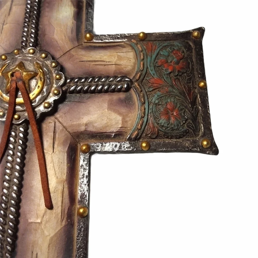 Southwestern Style Cross Decor Trinket Box - Picture 8 of 9